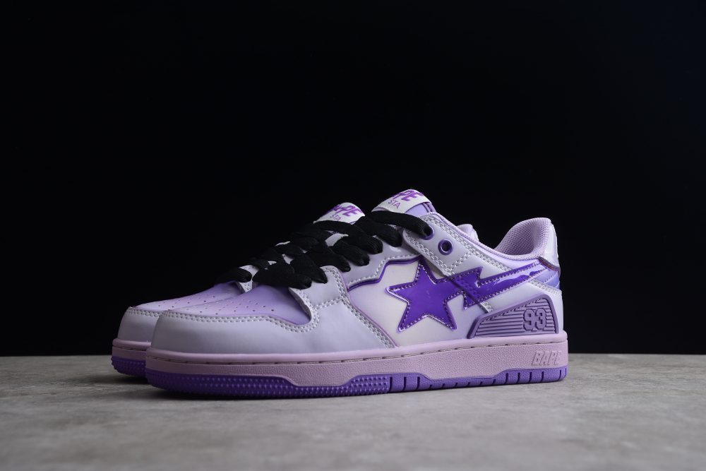 Bape Sta Low-Top Purple Gradient Sneakers