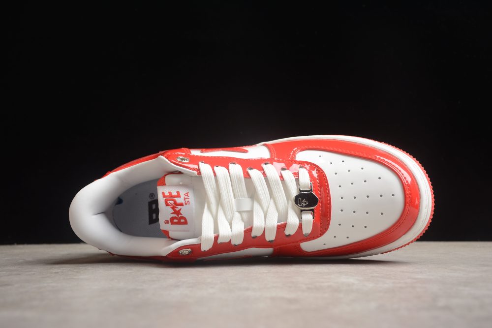 Bape Sta Low-Top Sneakers In Red And White