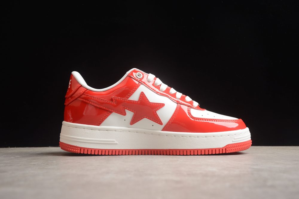 Bape Sta Low-Top Sneakers In Red And White