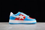 BAPE STA Low-Top Sneakers in Blue and Red Captain America Edition