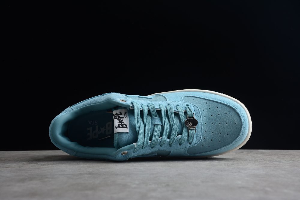 Bape Sta Low-Top Blue Suede Sneakers