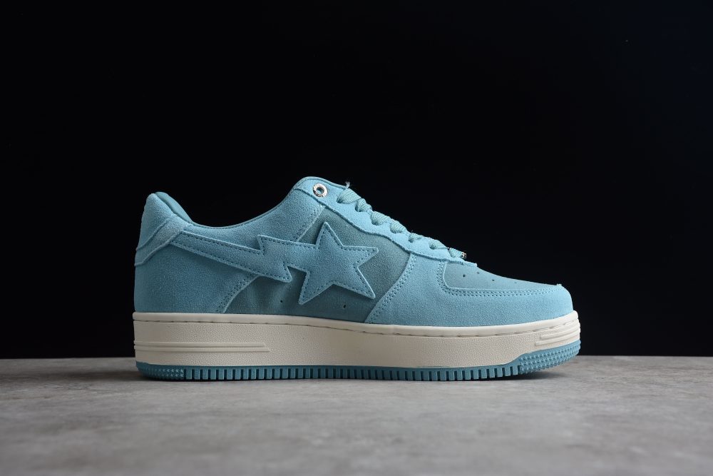 Bape Sta Low-Top Blue Suede Sneakers