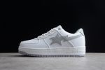 BAPE STA Low-Top Sneakers in White and Gray