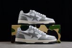 BAPE STA Low-Top Sneakers in White and Gray