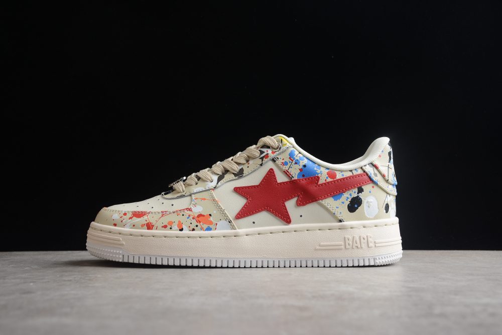 Bape Sta Splatter Low-Top Sneakers