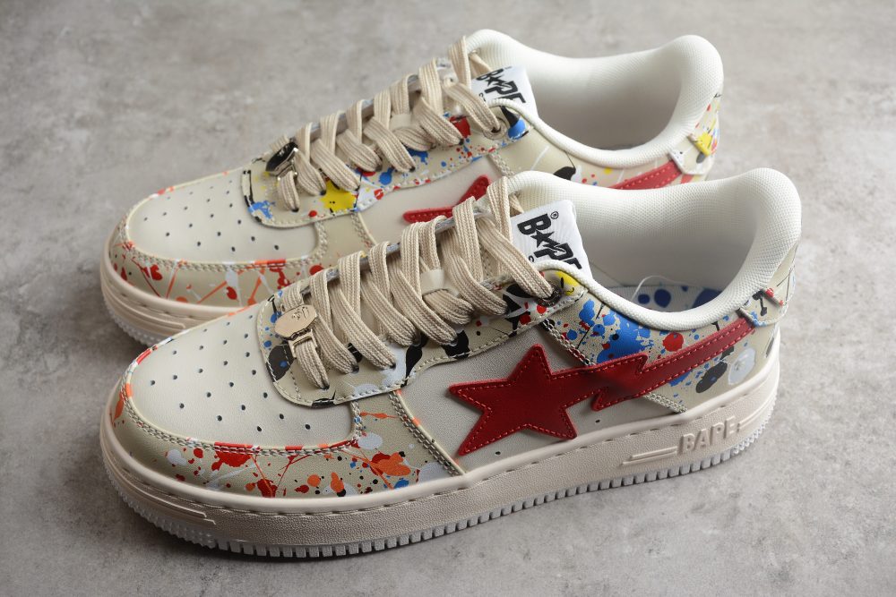 Bape Sta Splatter Low-Top Sneakers