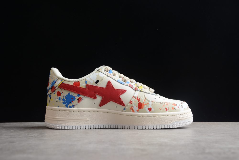 Bape Sta Splatter Low-Top Sneakers