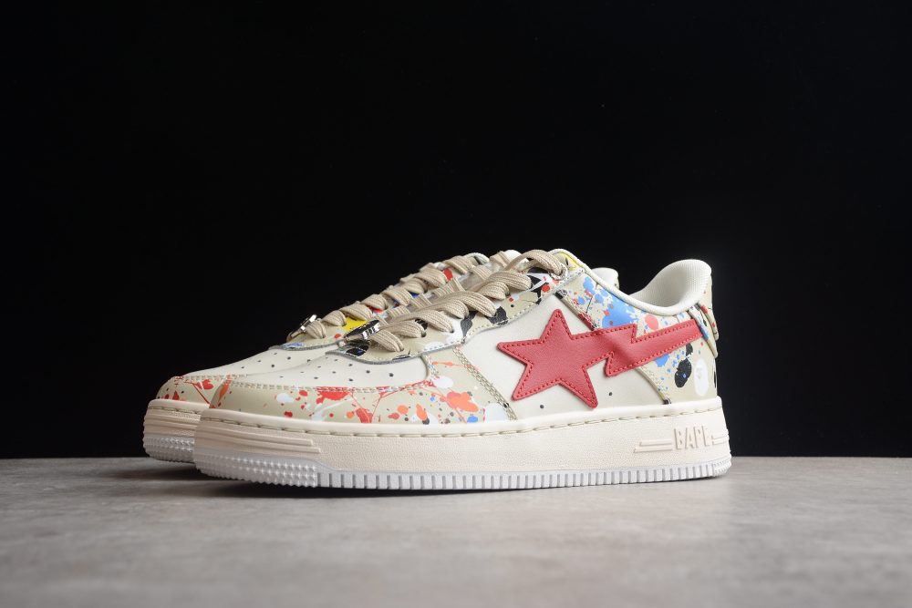 Bape Sta Splatter Low-Top Sneakers