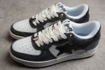 BAPE STA Low-Top Sneakers with Black Snakeskin Pattern