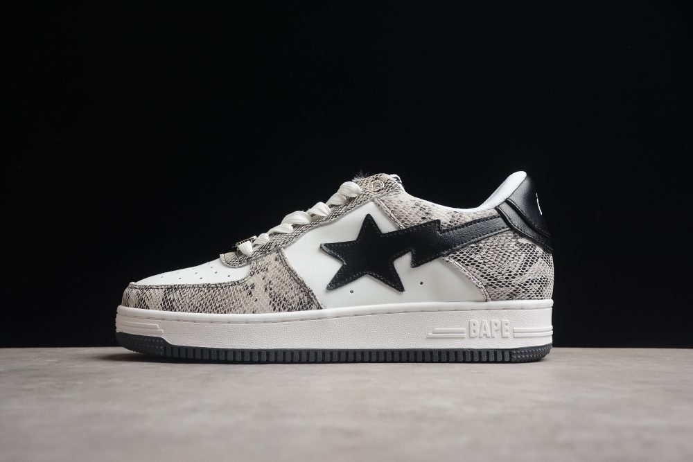 Bape Sta Low-Top Sneakers With Snakeskin Pattern