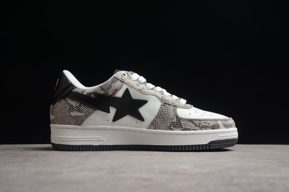 Bape Sta Low-Top Sneakers With Snakeskin Pattern