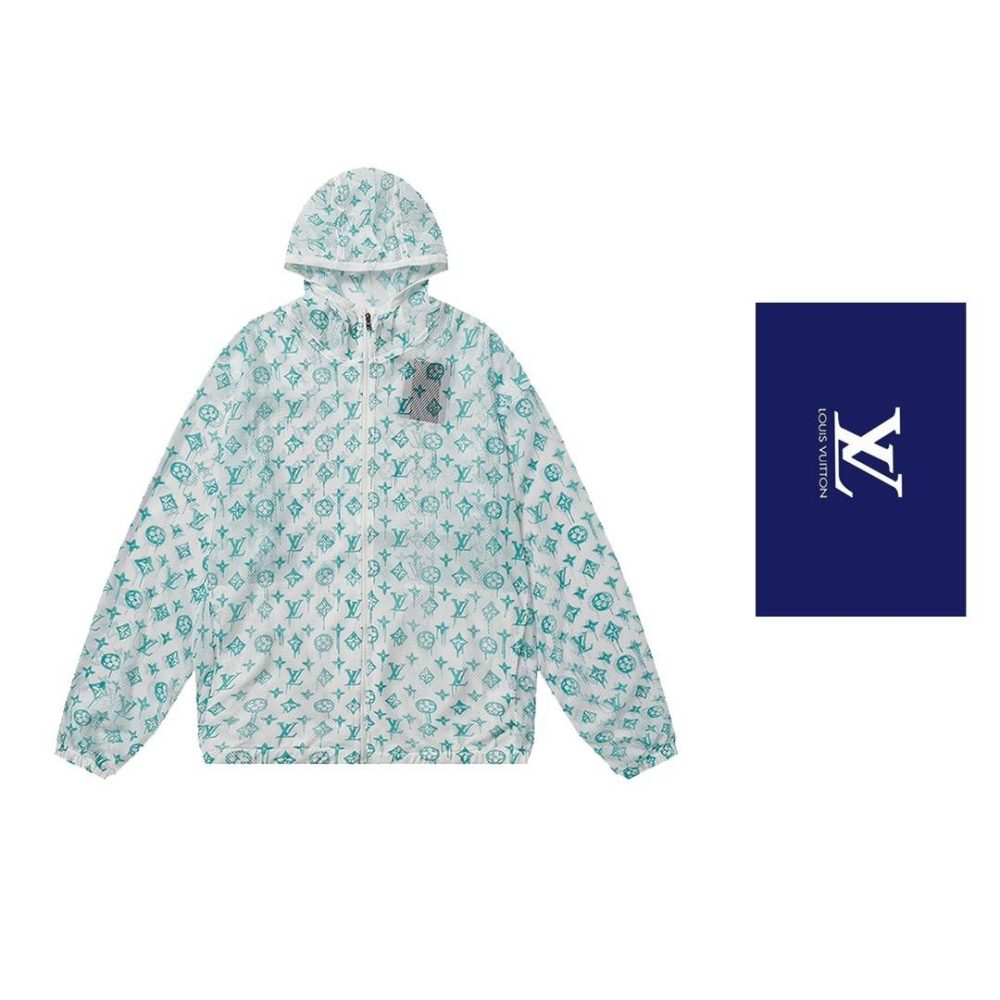 Louis Vuitton Floral Print Sunscreen Zipper Coat