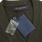 SS23 new autumn product LOUIS VUITTON Monogram jacquard V-neck single-breasted long-sleeved knitted