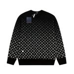 High quality LV Louis Vuitton presbyopic gradient all-over printed crew neck sweatshirt