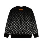 High quality LV Louis Vuitton presbyopic gradient all-over printed crew neck sweatshirt