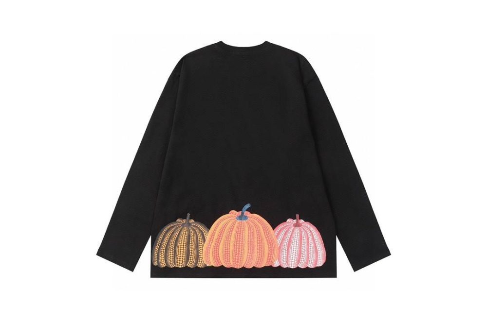 LV pumpkin print round neck long sleeve T-shirt 6602 new style