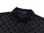 Louis Vuitton jacquard all over print flocked shirt GS1021