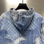 Louis Vuitton casual hoodie denim jacket