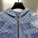 Louis Vuitton casual hoodie denim jacket