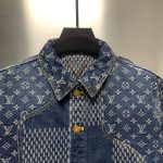 Louis Vuitton Classic Logo printed all over patchwork denim jacket