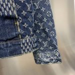 Louis Vuitton Classic Logo printed all over patchwork denim jacket