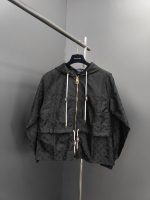 Louis Vuitton Jacquard presbyopic fabric belted women's hoodie jacket