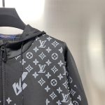 Louis Vuitton 22ss new style spliced all-over logo printed zipper thin jacket