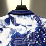 Louis Vuitton silk scarf print denim jacket