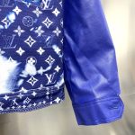 Louis Vuitton silk scarf print denim jacket