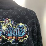 Louis Vuitton graffiti jacquard knit zipped jacket