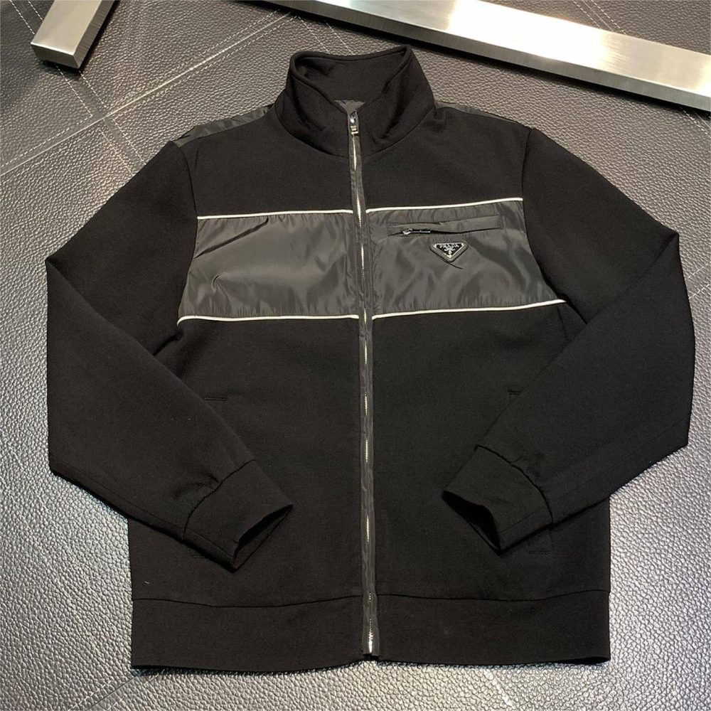 Prada stand collar jacket