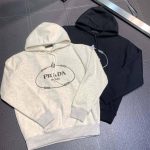 Prada fleece hooded sweatshirt