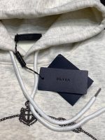 Prada fleece hooded sweatshirt