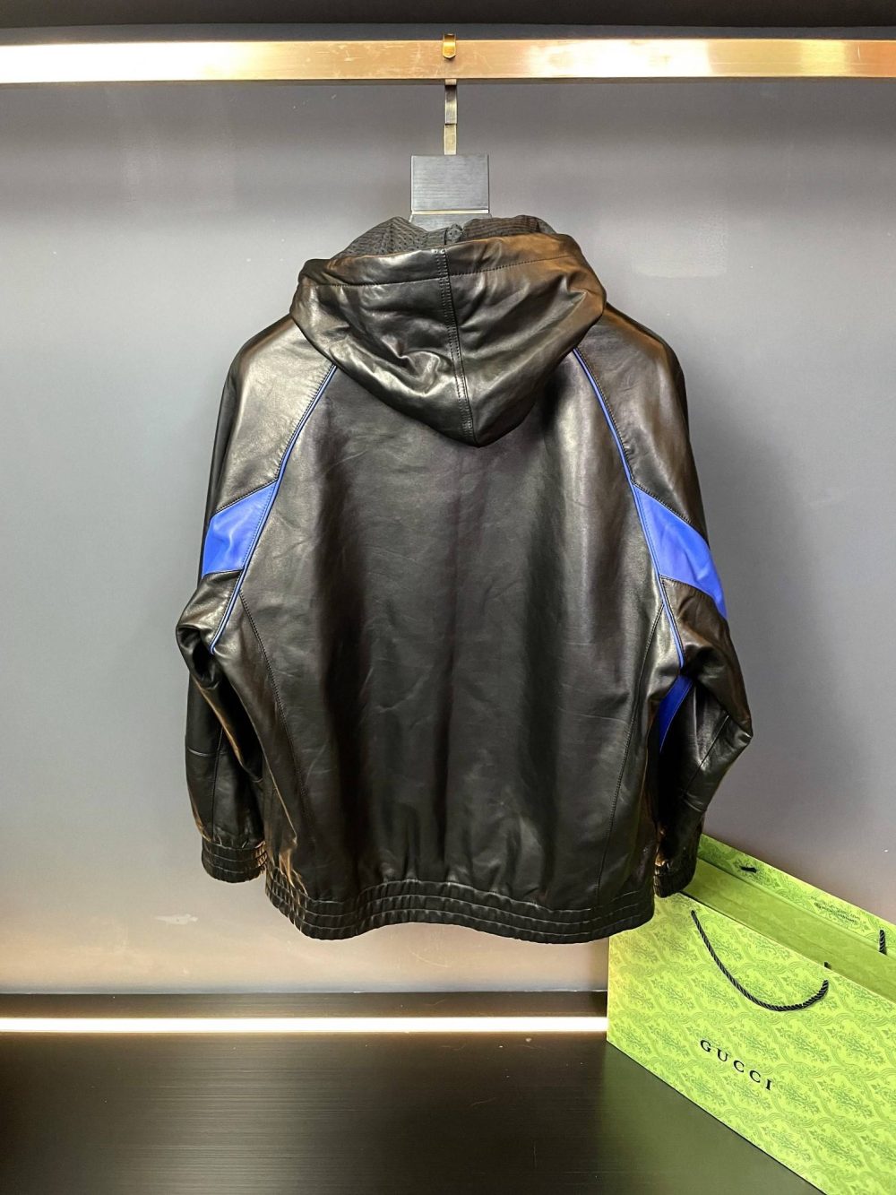 Balenciaga 2023 Hooded Leather Jacket