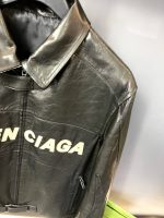 Balenciaga Paris catwalk style biker leather jacket