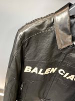 Balenciaga Paris catwalk style biker leather jacket