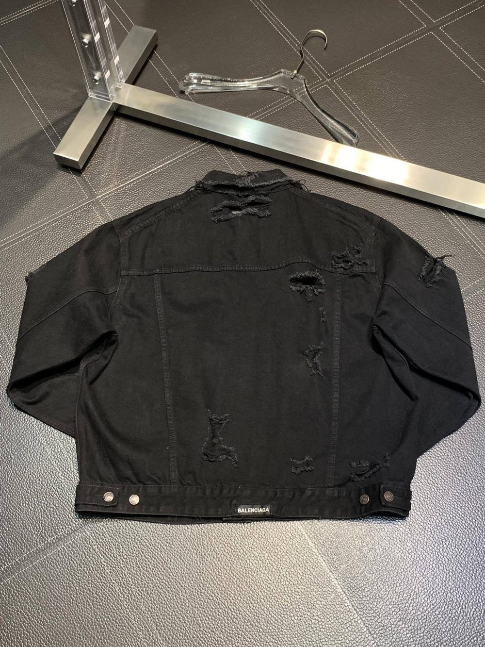 Balenciaga  ripped denim jacket