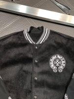 Chrome Hearts Embroidered patchwork wool baseball jacket