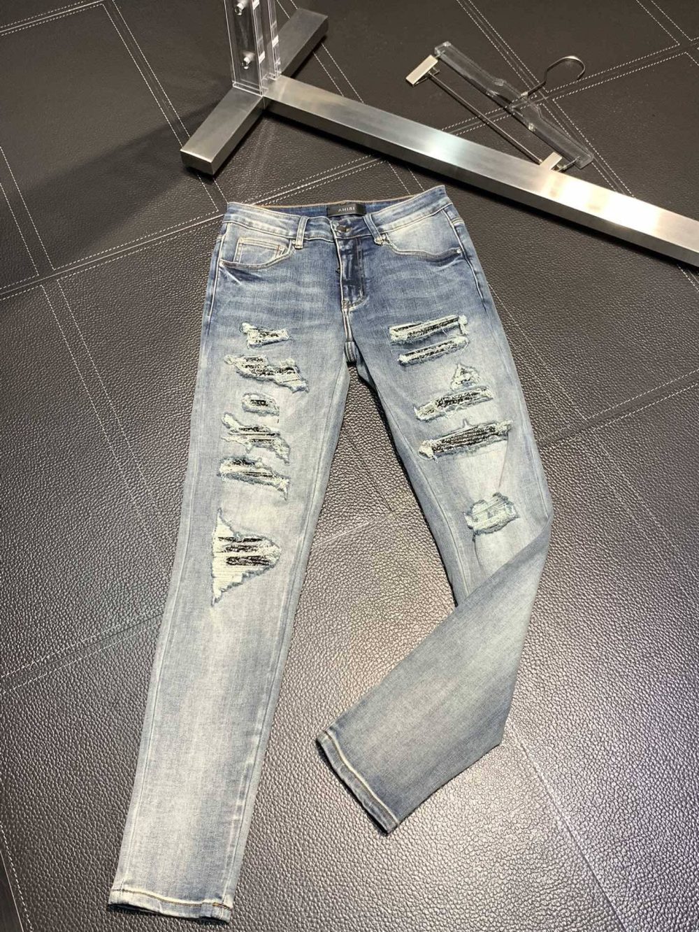 Amiri slim fit petite straight jeans