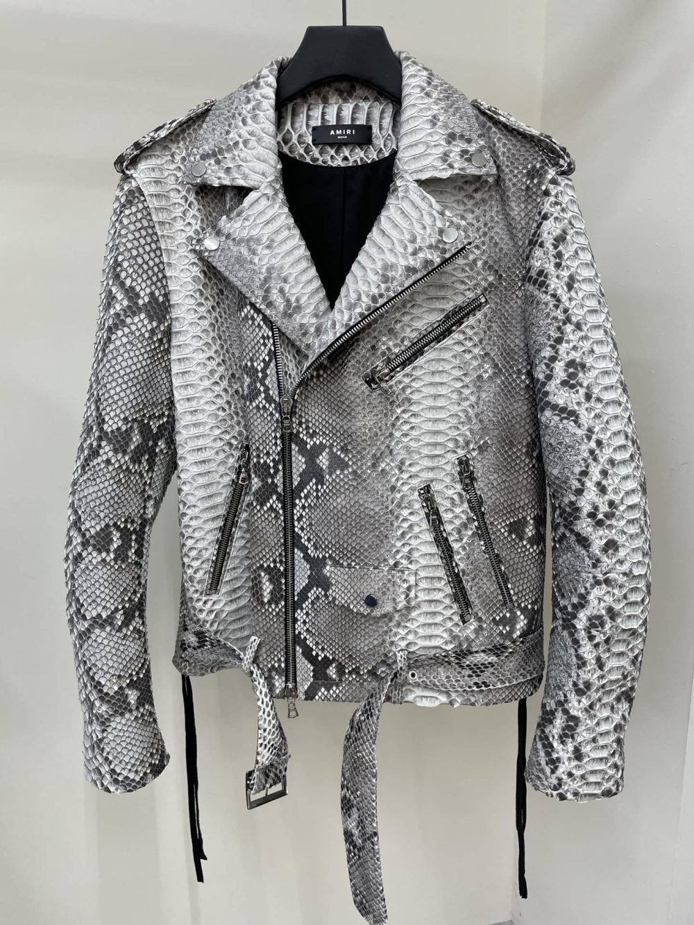 Amiri Real python leather jacket