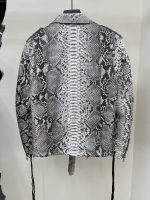 Amiri Real python leather jacket