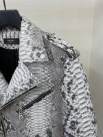 Amiri Real python leather jacket