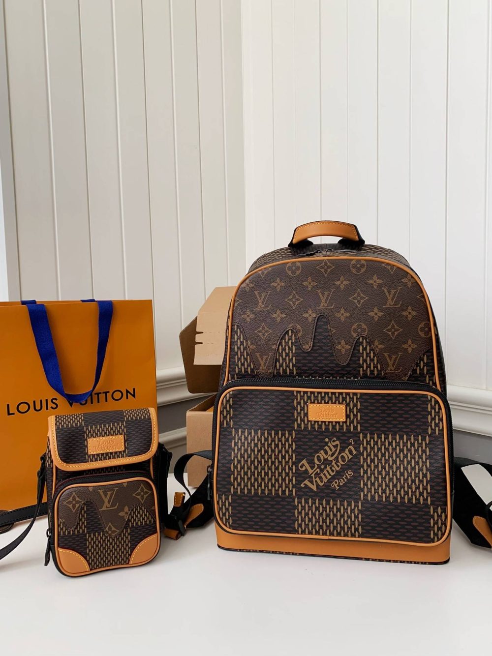 Louis Vuitton x Nigo Co branded Campus Men's Backpack N40380, Top Quality Size: 30 * 39 * 13cm