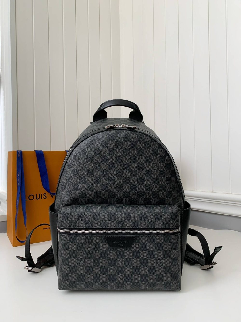 Louis Vuitton 24s New DISCOVERY Small Black Checker Backpack N40514, Top Quality Size: 29 * 38 * 20c