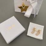 DIOR letter D earrings