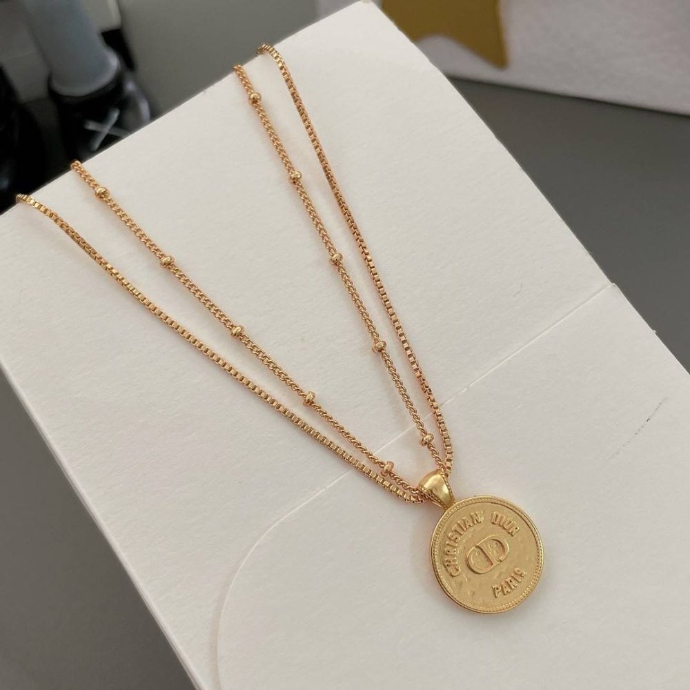 Dior Gold Coin Necklace