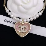 Chanel Large Double Sided Heart Necklace