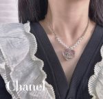 Chanel Large Double Sided Heart Necklace