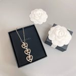 Chanel three heart necklace