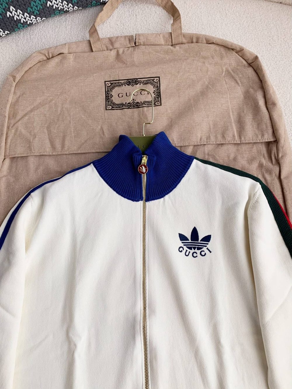 Gucci x Adidas Men's knitted sweater jacket